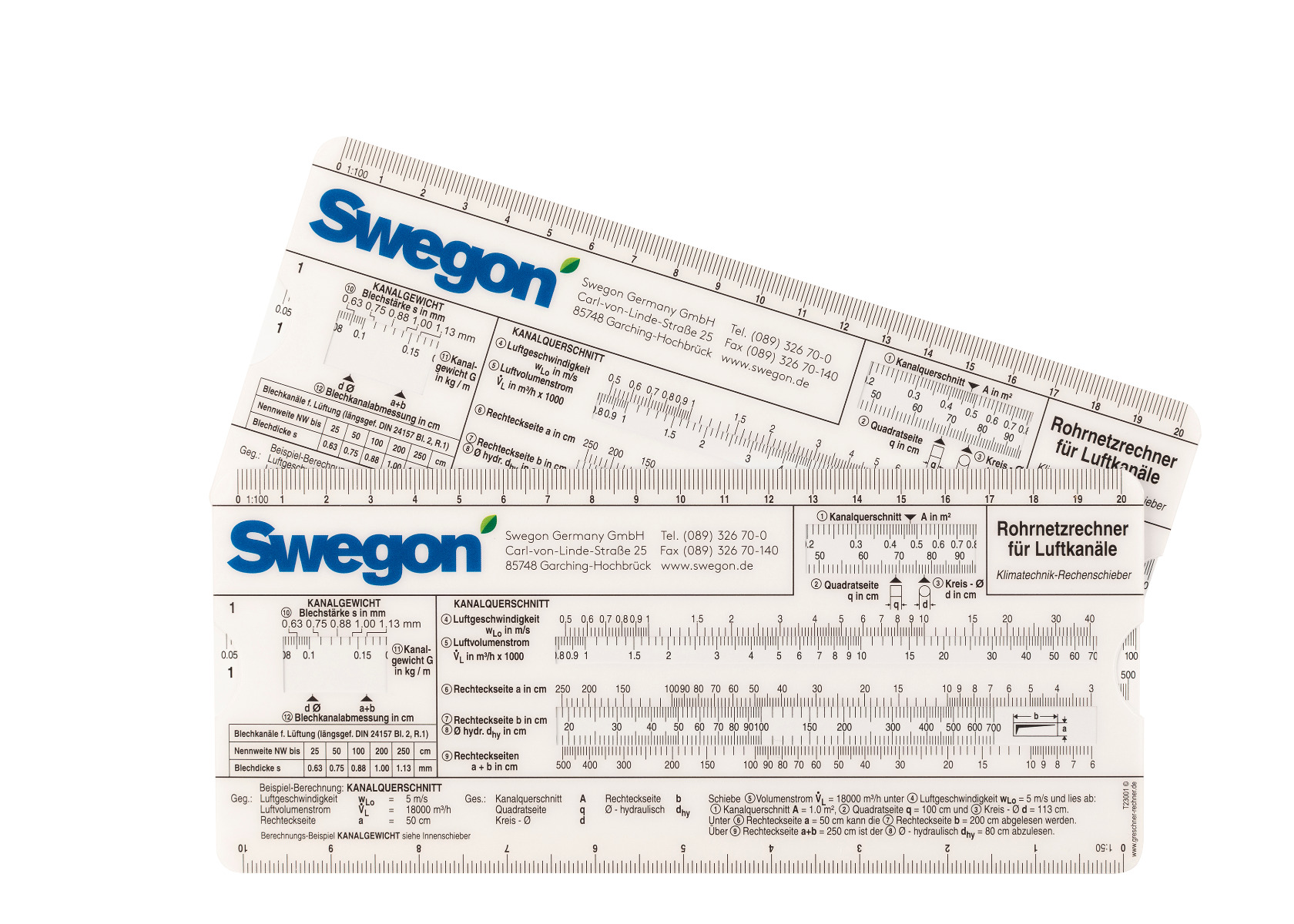 Rohrleitungsrechner für Luftkanäle